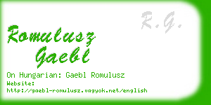 romulusz gaebl business card